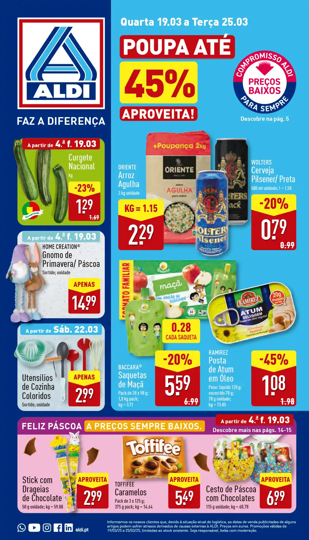 Folheto Aldi de 19 a 25 de Março de 2025