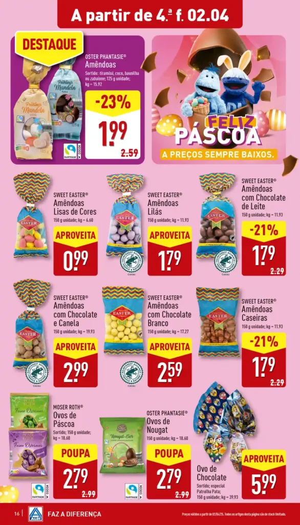 Folheto Aldi 2 a 8 de Abril de 2025 - Página 16
