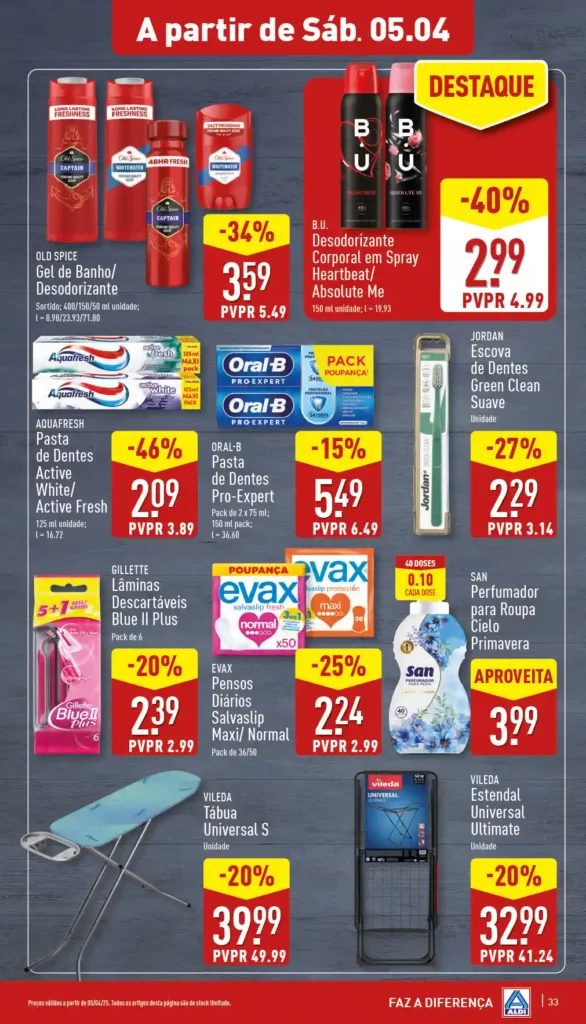 Folheto Aldi 2 a 8 de Abril de 2025 - Página 33