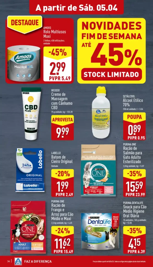 Folheto Aldi 2 a 8 de Abril de 2025 - Página 34