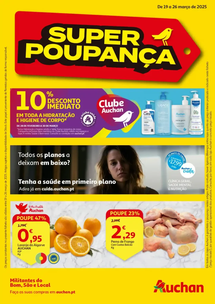 Folheto Auchan 19 a 26 de Março de 2025 - Página 01