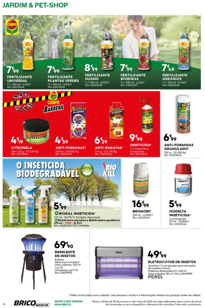 Folheto Bricomarché Jardim e Pet-Shop 20 de Março a 4 de Maio de 2025 - Página 14