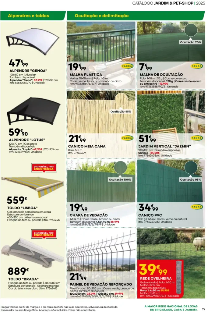 Folheto Bricomarché Jardim e Pet-Shop 20 de Março a 4 de Maio de 2025 - Página 19