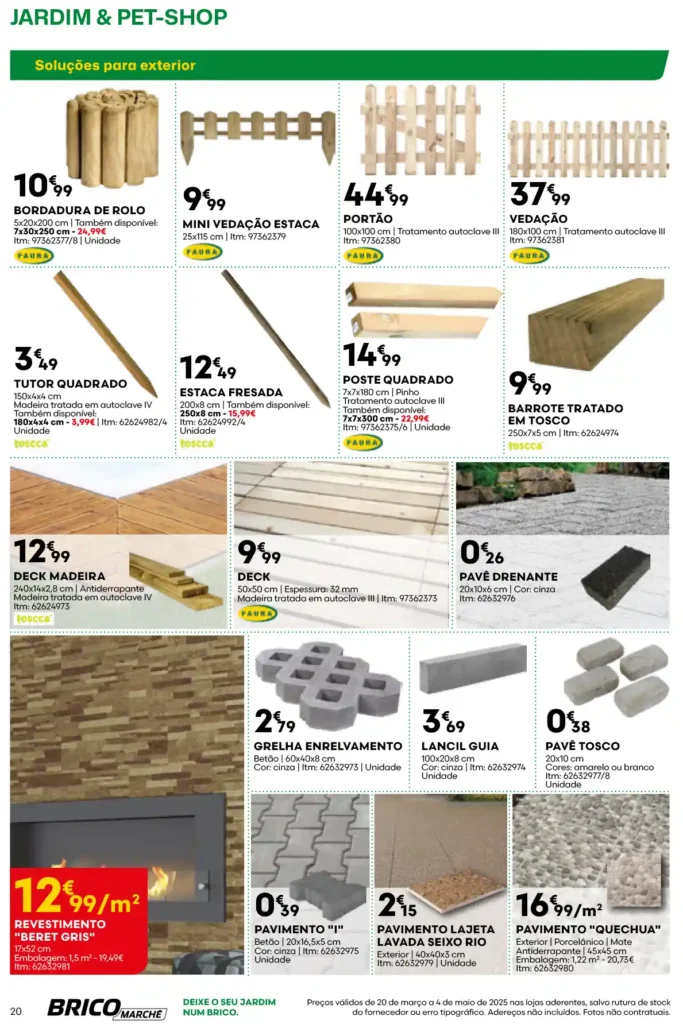 Folheto Bricomarché Jardim e Pet-Shop 20 de Março a 4 de Maio de 2025 - Página 20