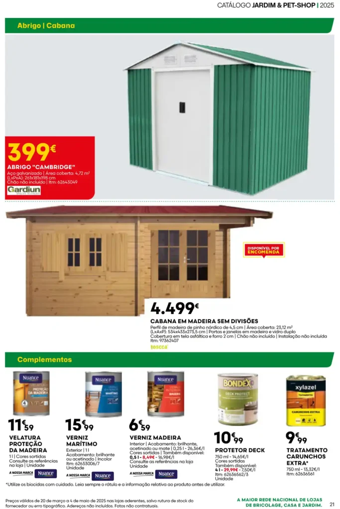 Folheto Bricomarché Jardim e Pet-Shop 20 de Março a 4 de Maio de 2025 - Página 21