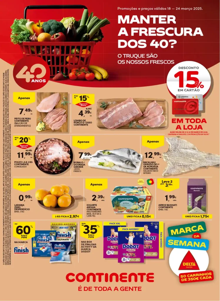 Folheto Continente 18 a 24 de Março de 2025 - Página 01