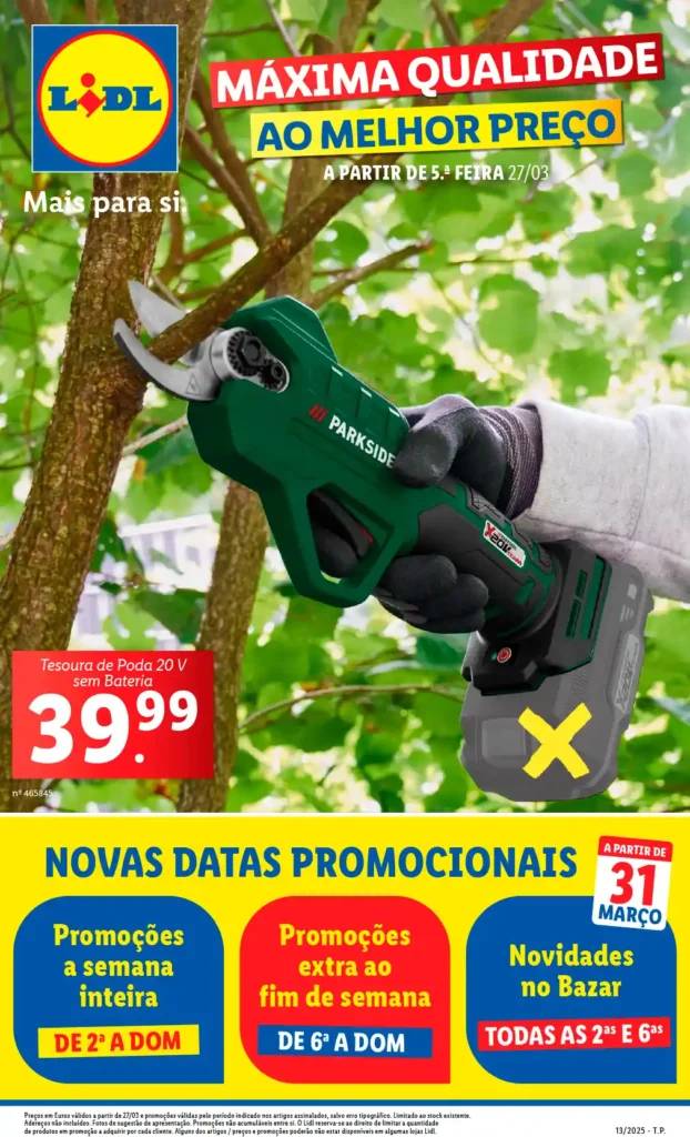 Folheto Lidl Bazar 27 de Março a 2 de Abril de 2025 - Página 01