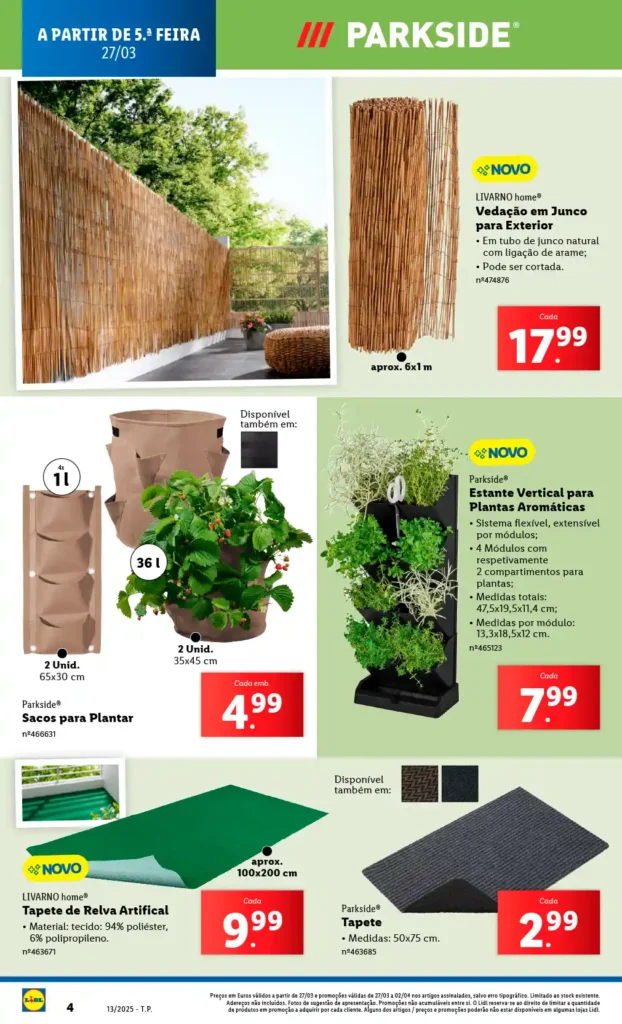 Folheto Lidl Bazar 27 de Março a 2 de Abril de 2025 - Página 04