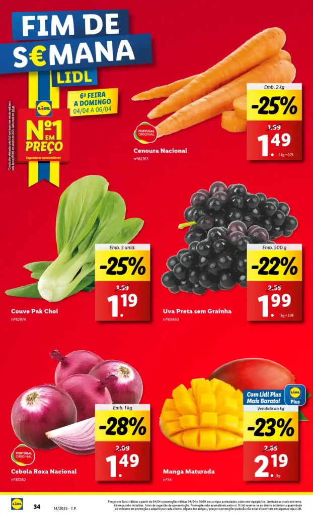 Folheto Lidl Fim de Semana 5 e 6 de Abril de 2025 - Página 01