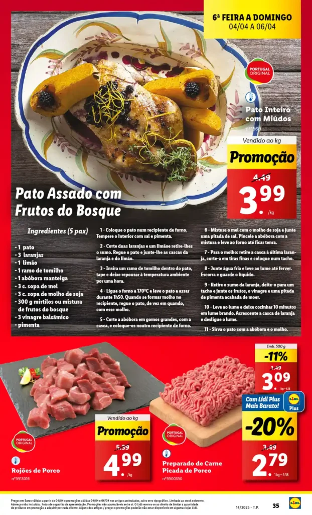 Folheto Lidl Fim de Semana 5 e 6 de Abril de 2025 - Página 02