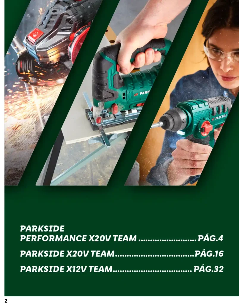 Folheto Lidl Parkside Baterias e Ferramentas 2025 - Página 02