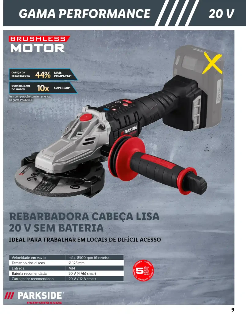 Folheto Lidl Parkside Baterias e Ferramentas 2025 - Página 09