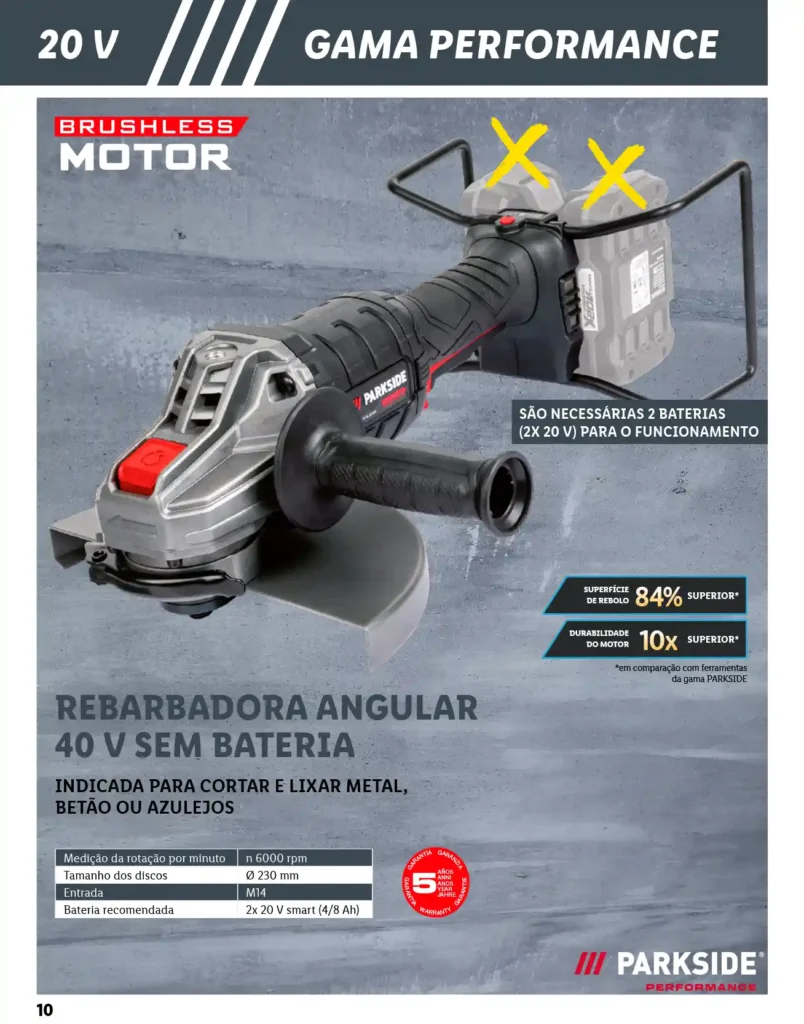 Folheto Lidl Parkside Baterias e Ferramentas 2025 - Página 10