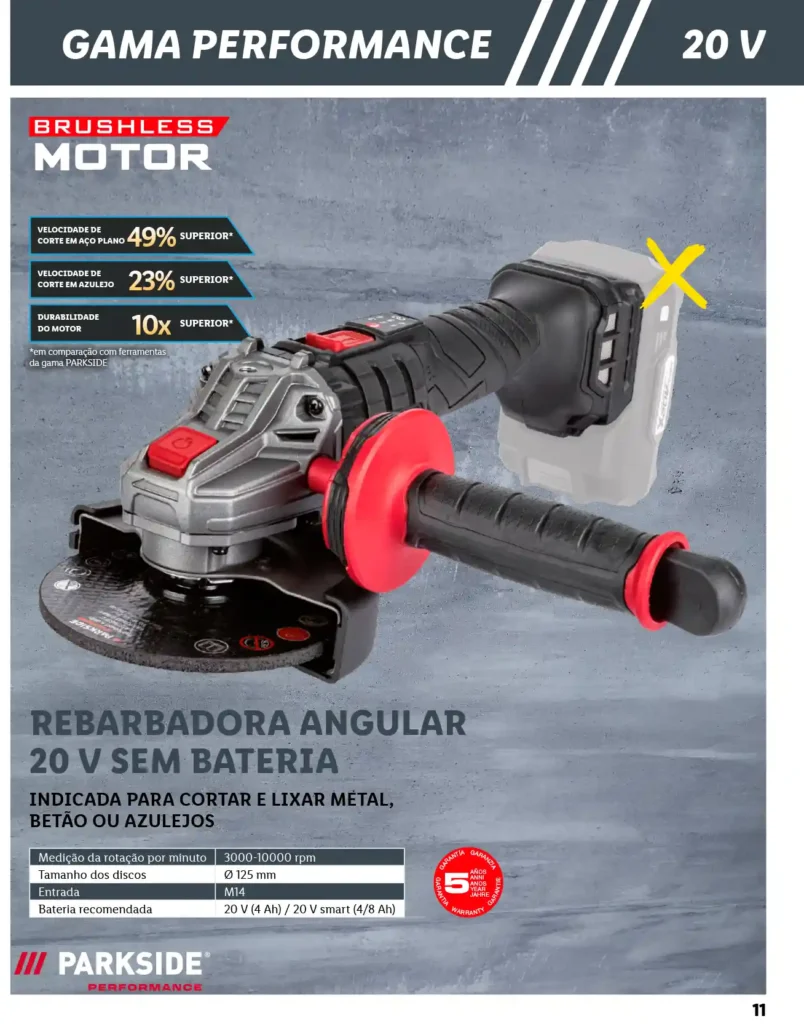 Folheto Lidl Parkside Baterias e Ferramentas 2025 - Página 11