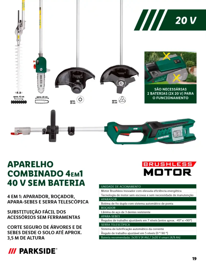 Folheto Lidl Parkside Baterias e Ferramentas 2025 - Página 19
