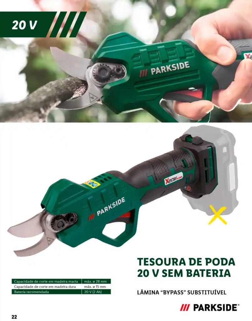 Folheto Lidl Parkside Baterias e Ferramentas 2025 - Página 22