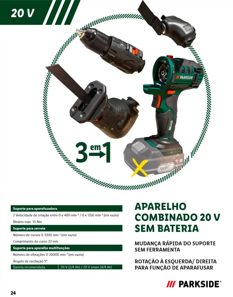Folheto Lidl Parkside Baterias e Ferramentas 2025 - Página 24