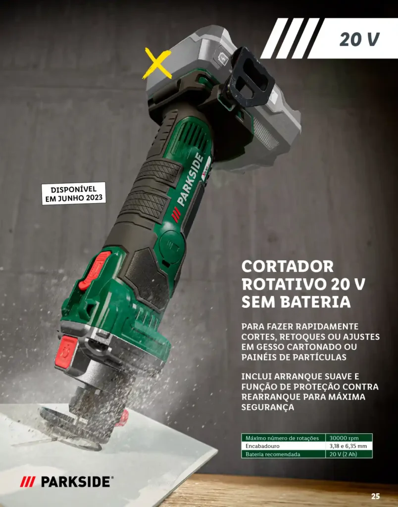 Folheto Lidl Parkside Baterias e Ferramentas 2025 - Página 25