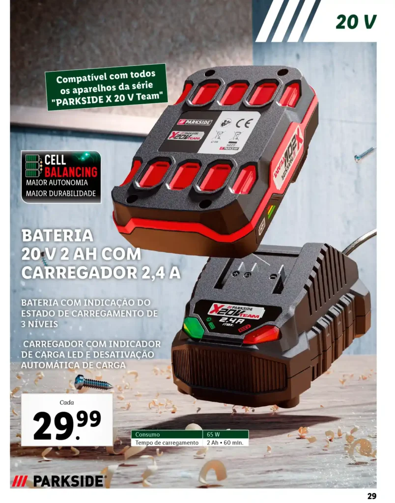 Folheto Lidl Parkside Baterias e Ferramentas 2025 - Página 29