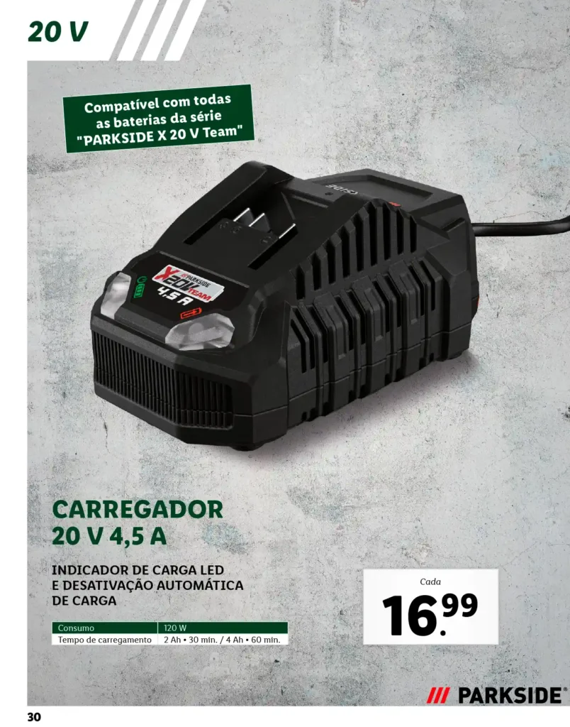 Folheto Lidl Parkside Baterias e Ferramentas 2025 - Página 30