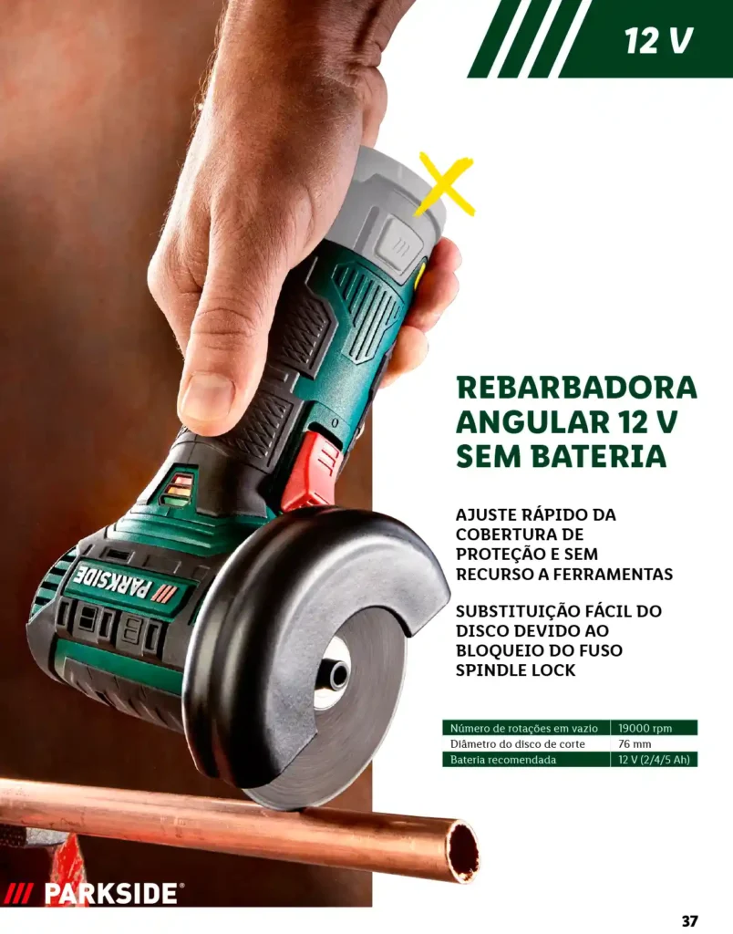 Folheto Lidl Parkside Baterias e Ferramentas 2025 - Página 37