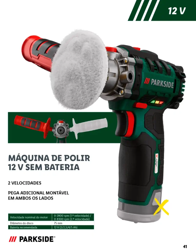 Folheto Lidl Parkside Baterias e Ferramentas 2025 - Página 41
