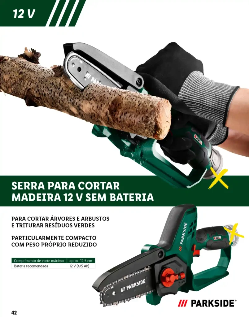 Folheto Lidl Parkside Baterias e Ferramentas 2025 - Página 42