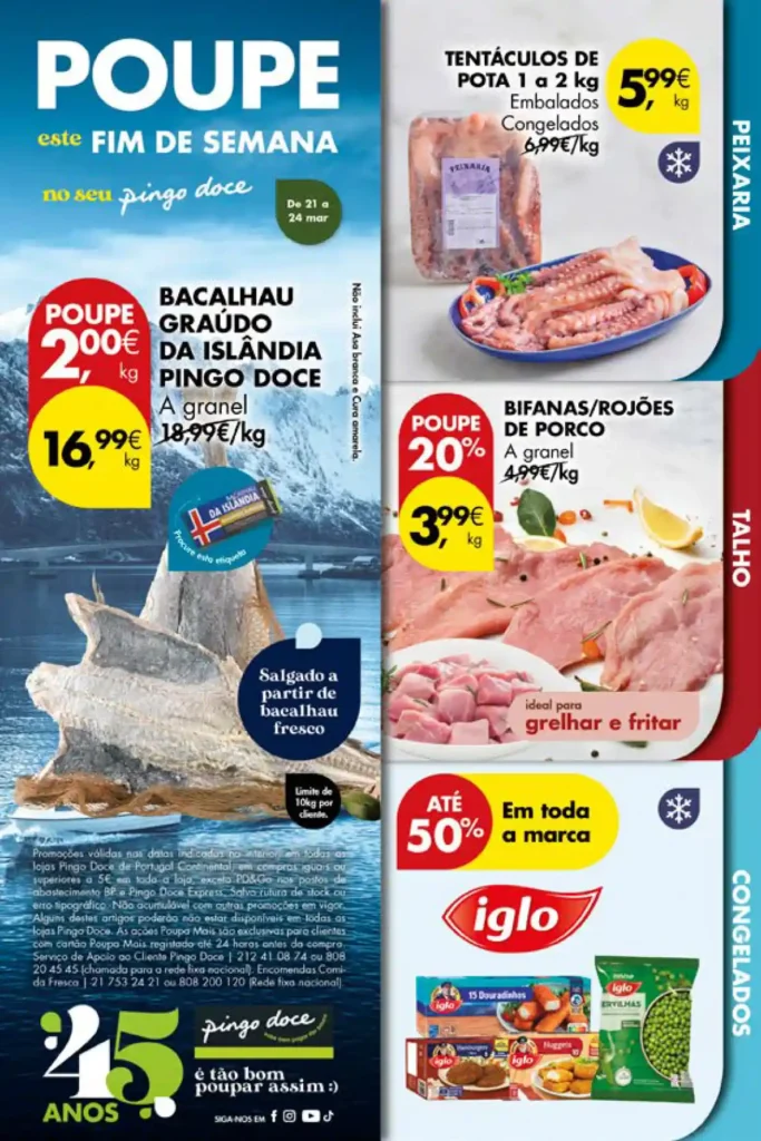 Folheto Pingo Doce Fim de Semana 21 a 24 de Março de 2025 - Página 01