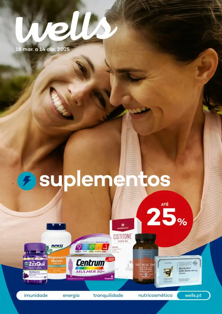 Folheto Wells Suplementos 18 de Março a 14 de Abril de 2025 - Página 01
