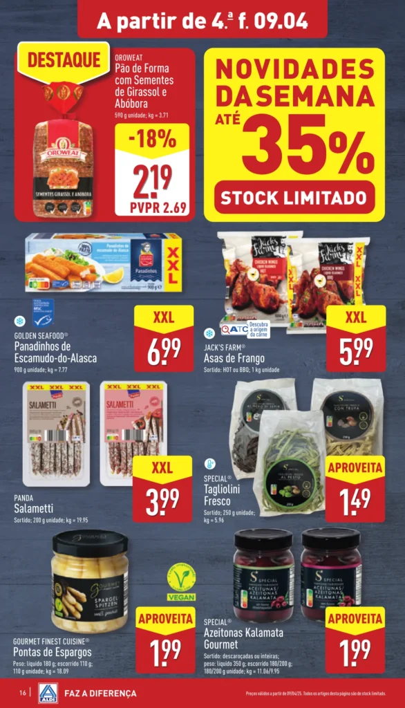 Folheto Aldi de 9 a 15 de Abril 2025 - Página 16