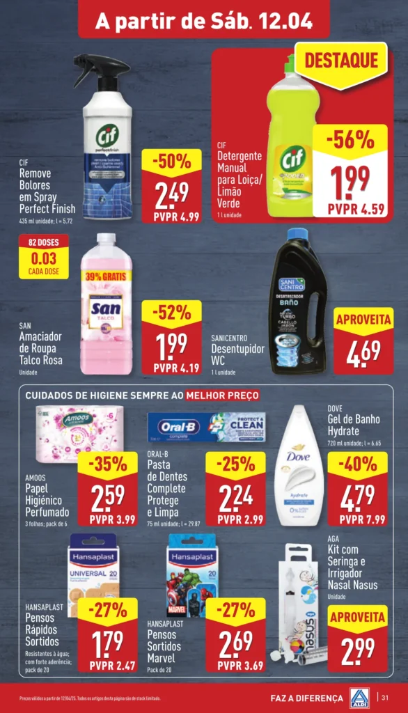Folheto Aldi de 9 a 15 de Abril 2025 - Página 31