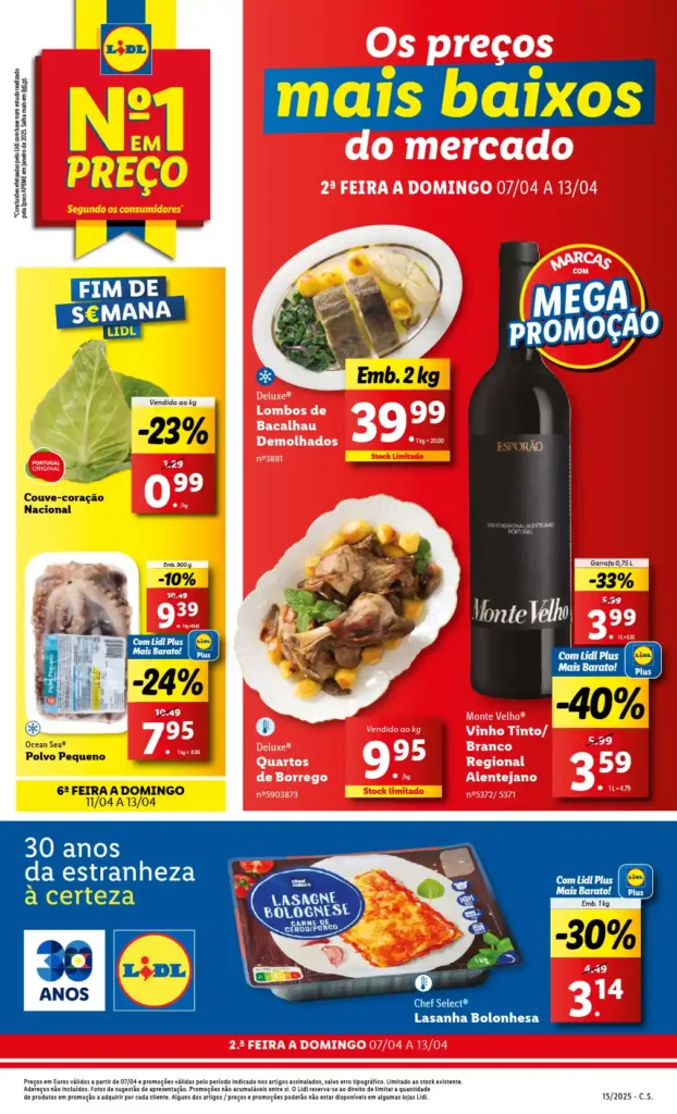 Folheto Lidl 7 a 13 de Abril de 2025 - Página 01