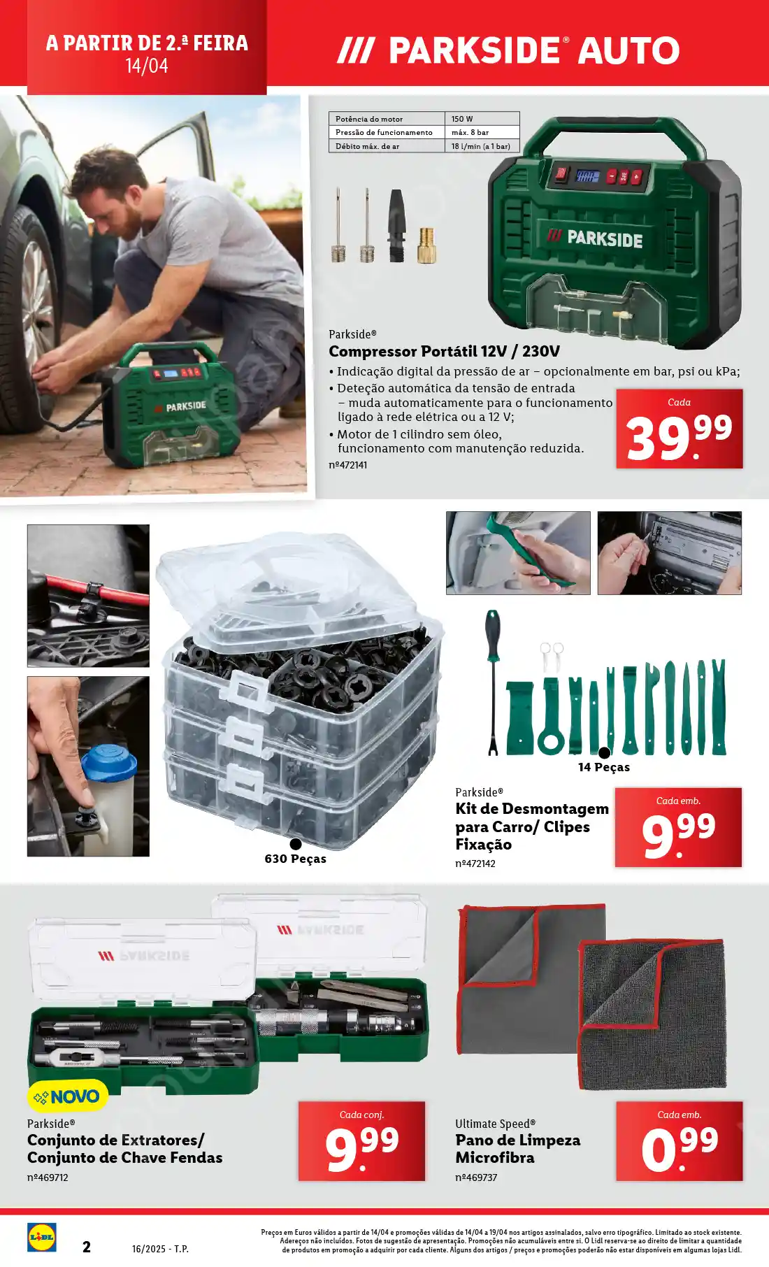 Compressor Portátil Parkside 12V / 230V