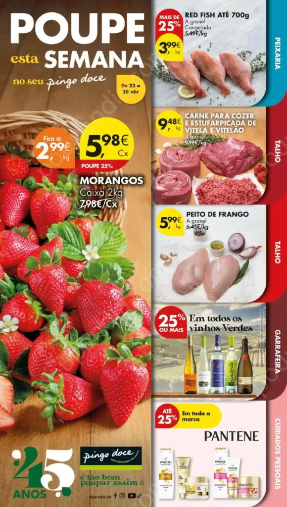Folheto Pingo Doce de 22 a 28 de Abril 2025 - Página 01