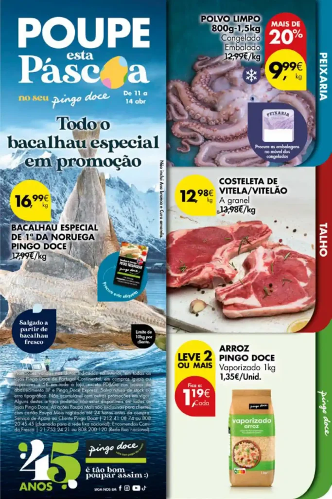 Folheto Pingo Doce fim de semana de 11 a 14 Abril 2025 - Página 01